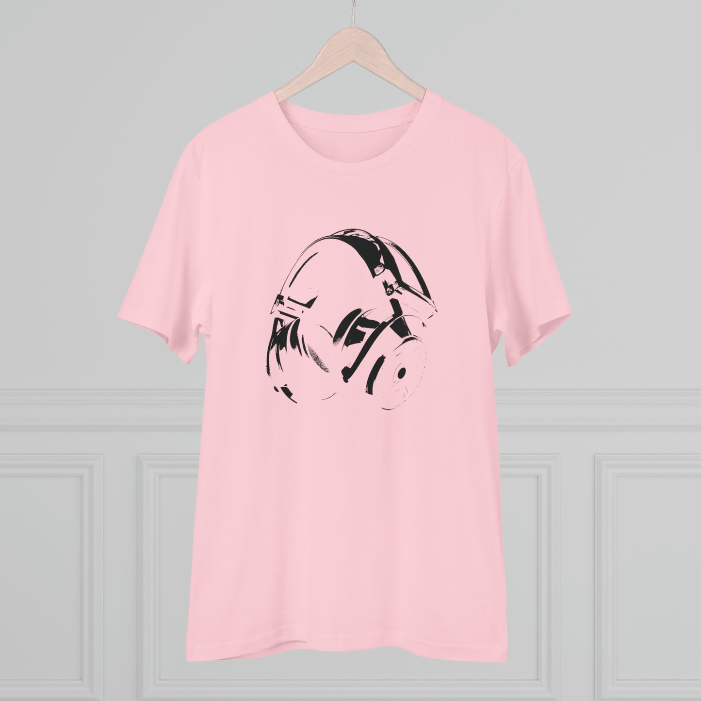 HEADPHONES - BLACK LOGO - Organic Creator T-shirt - Unisex