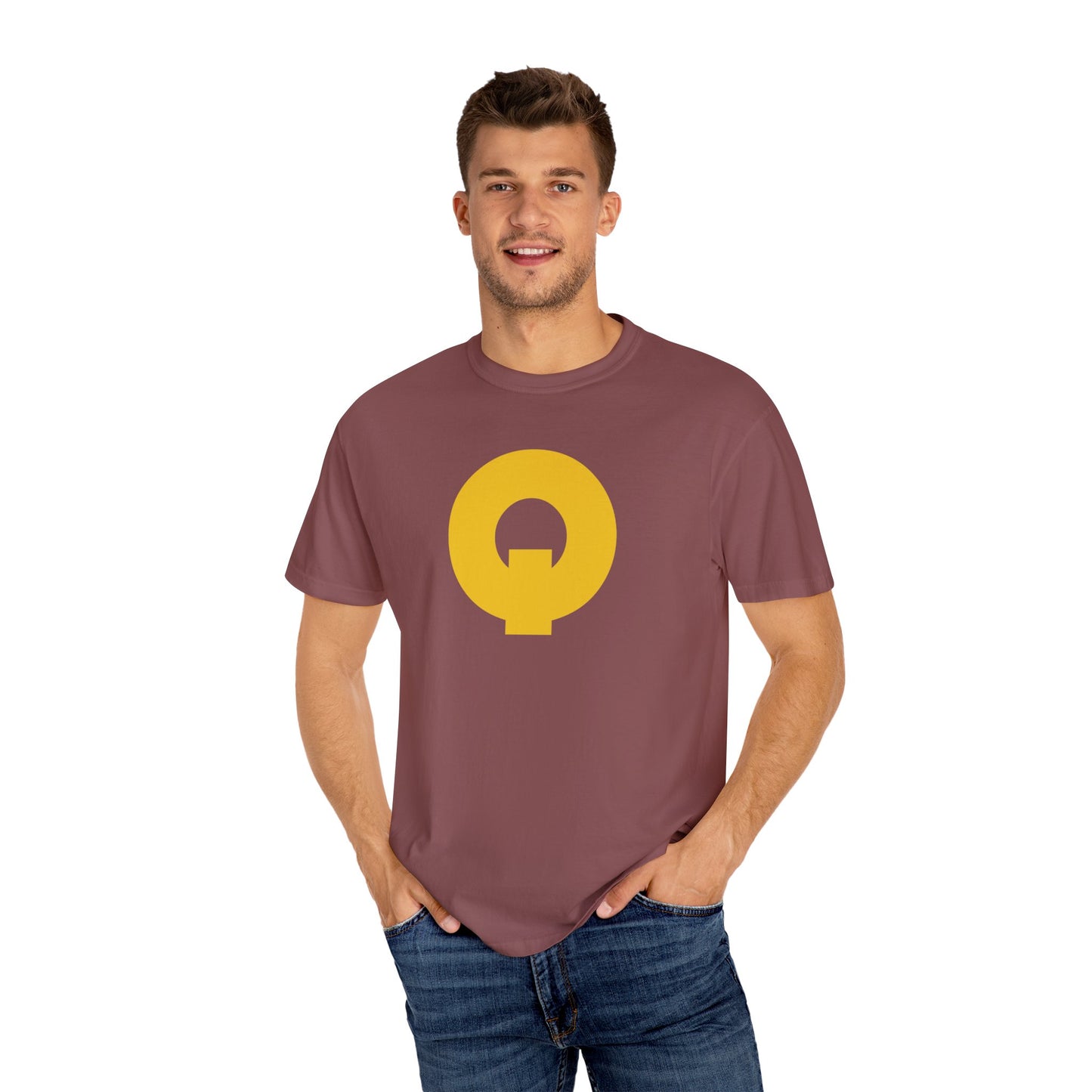 QUANTUM TRAINING - YELLOW LOGO Unisex Garment-Dyed T-shirt