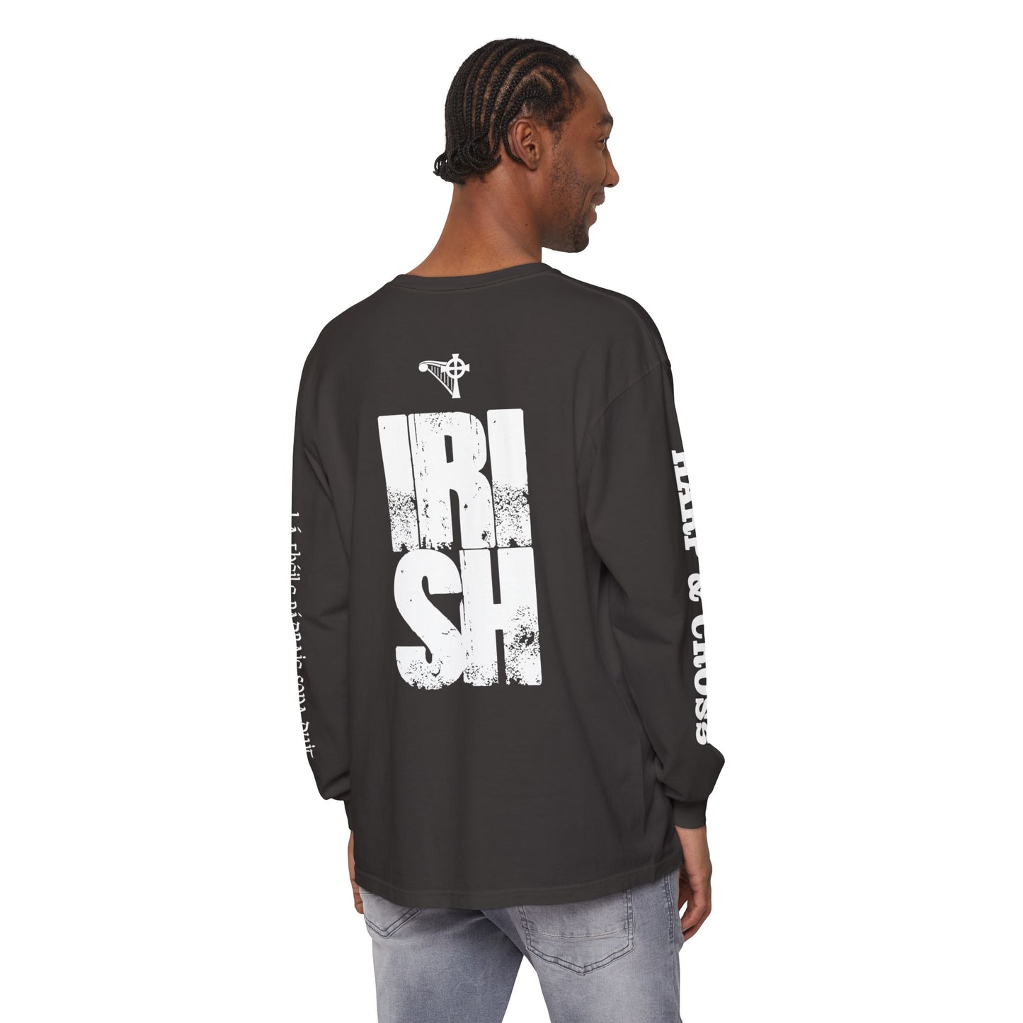 HARP & CROSS - Irish Leprechaun Graphic Long Sleeve T-Shirt-1