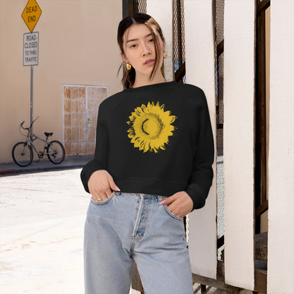 SUNFLOWER Yellow - Women's Cropped Fleece Pullover