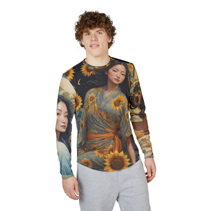 Sunflower Art Long Sleeve Shirt_3
