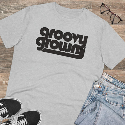 GROOVY GROWN - BLACK LOGO - Organic Creator T-shirt - Unisex