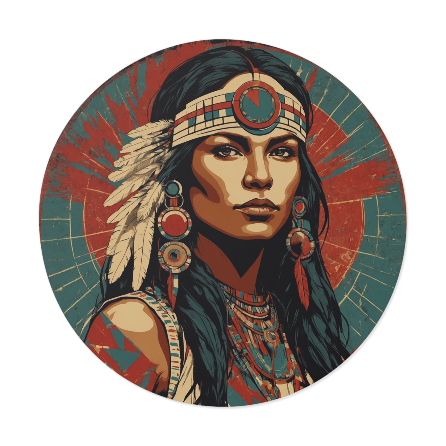 CHIC - Retro Pop Art Woman Round Vinyl Sticker — 8