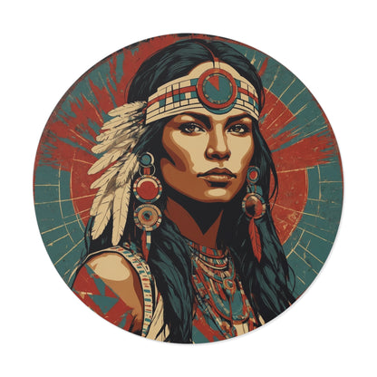 CHIC - Retro Pop Art Woman Round Vinyl Sticker — 8