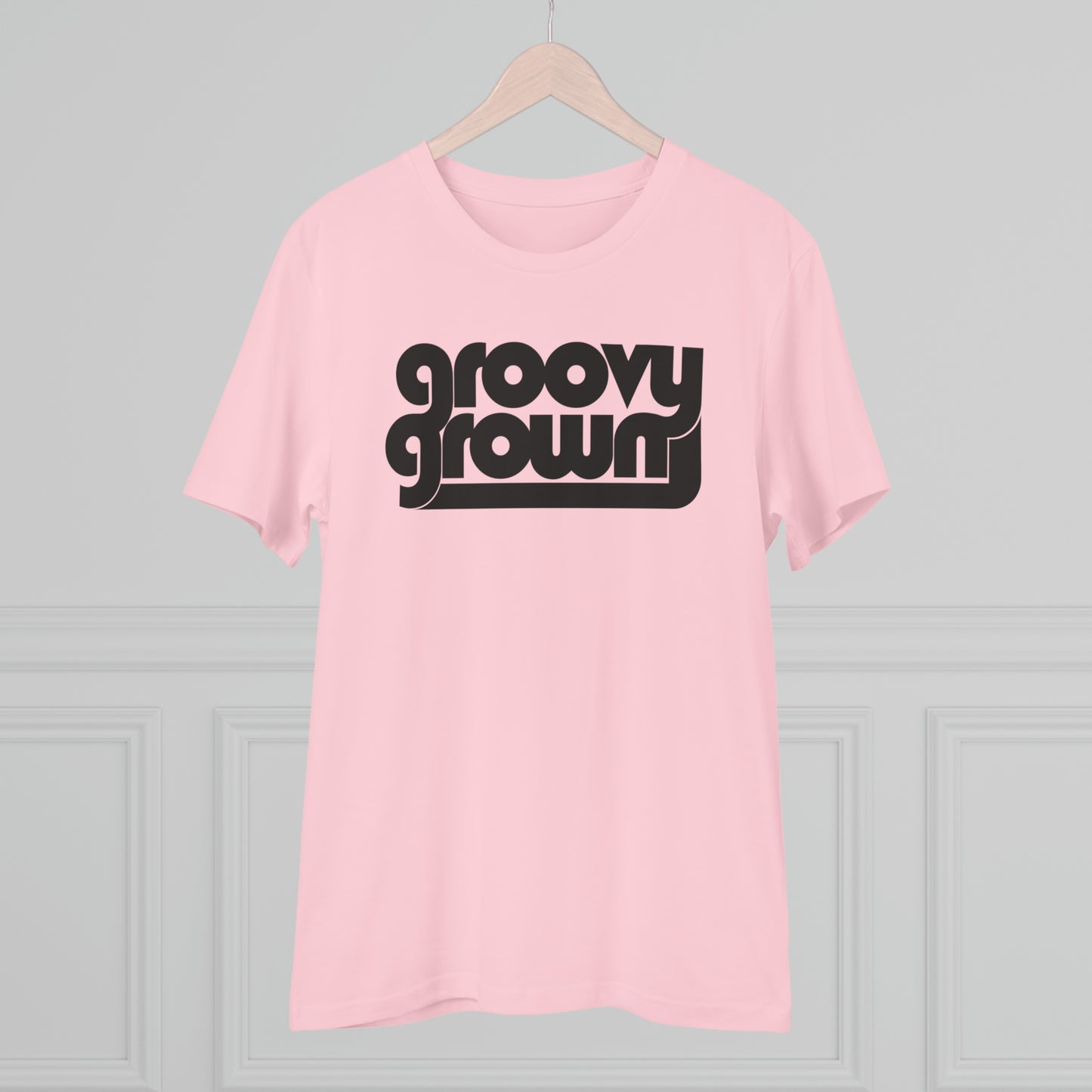 GROOVY GROWN - BLACK LOGO - Organic Creator T-shirt - Unisex