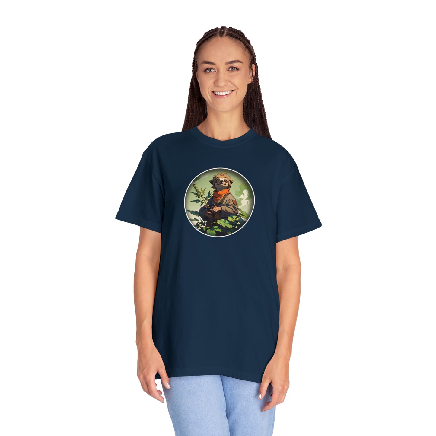 SLEEPY SLOTH - Unisex Garment-Dyed T-shirt - COLOR