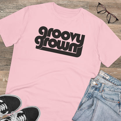 GROOVY GROWN - BLACK LOGO - Organic Creator T-shirt - Unisex