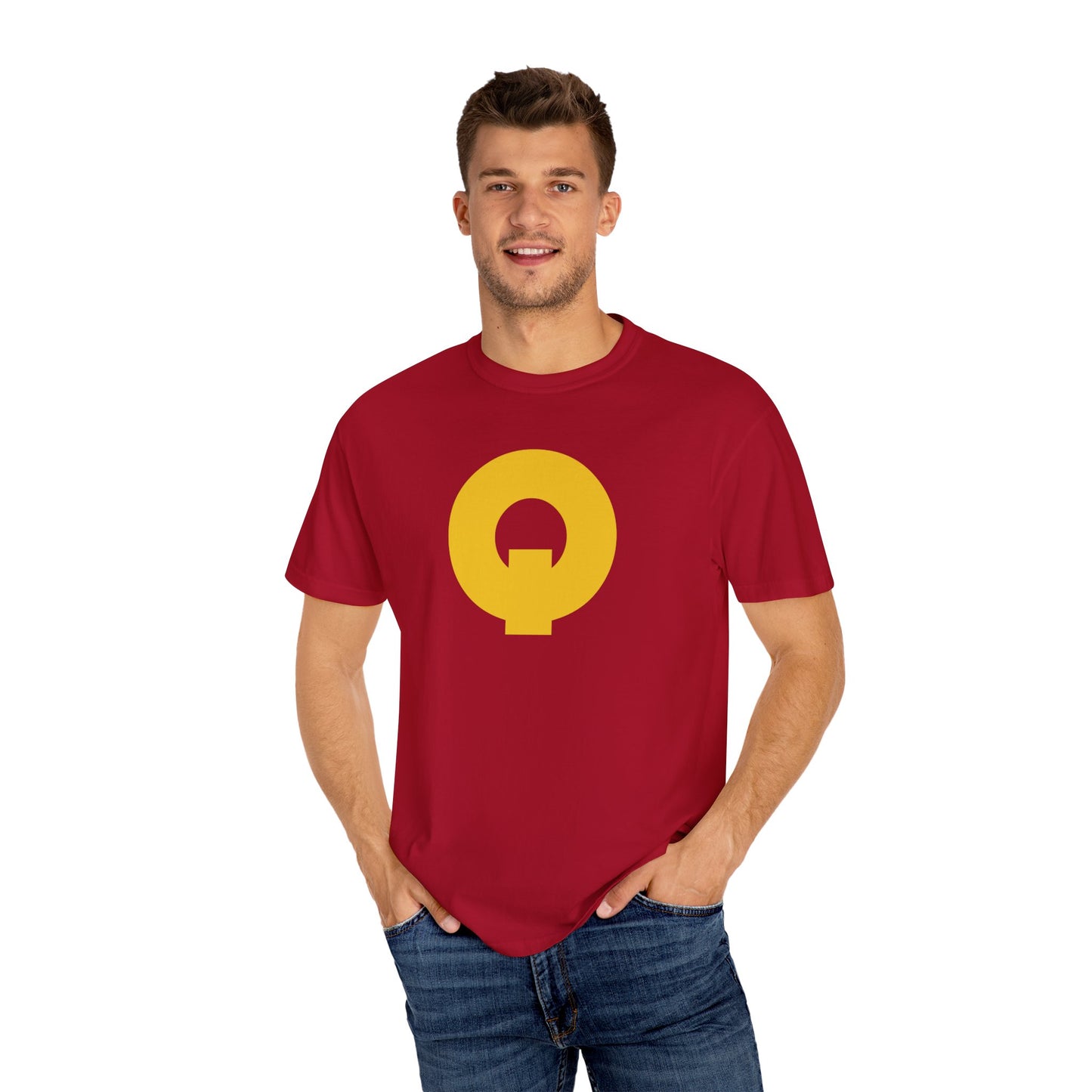 QUANTUM TRAINING - YELLOW LOGO Unisex Garment-Dyed T-shirt