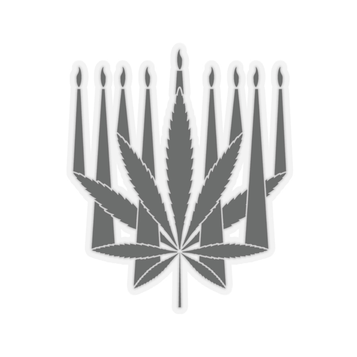 MENORAHJUANA STICKER - Kiss-Cut Stickers