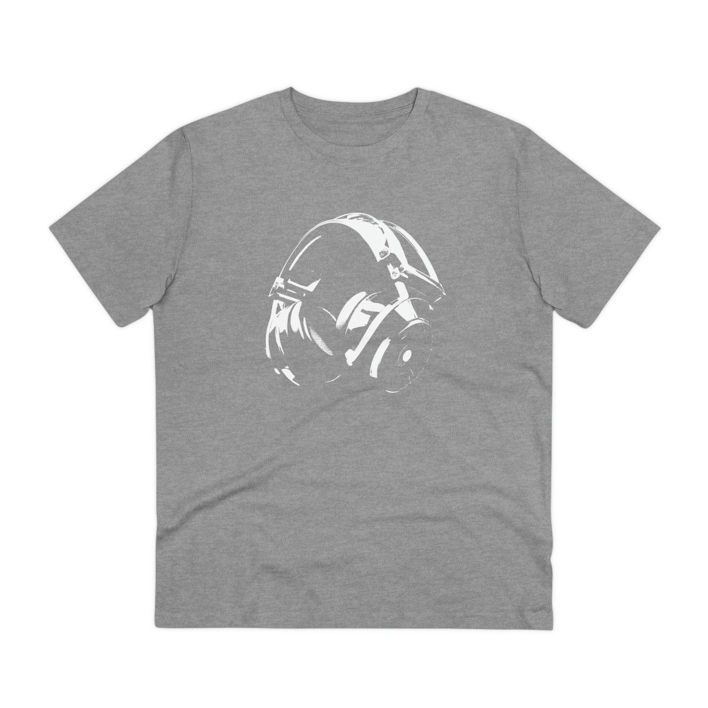 HEADPHONES - WHITE LOGO - Organic Creator T-shirt - Unisex