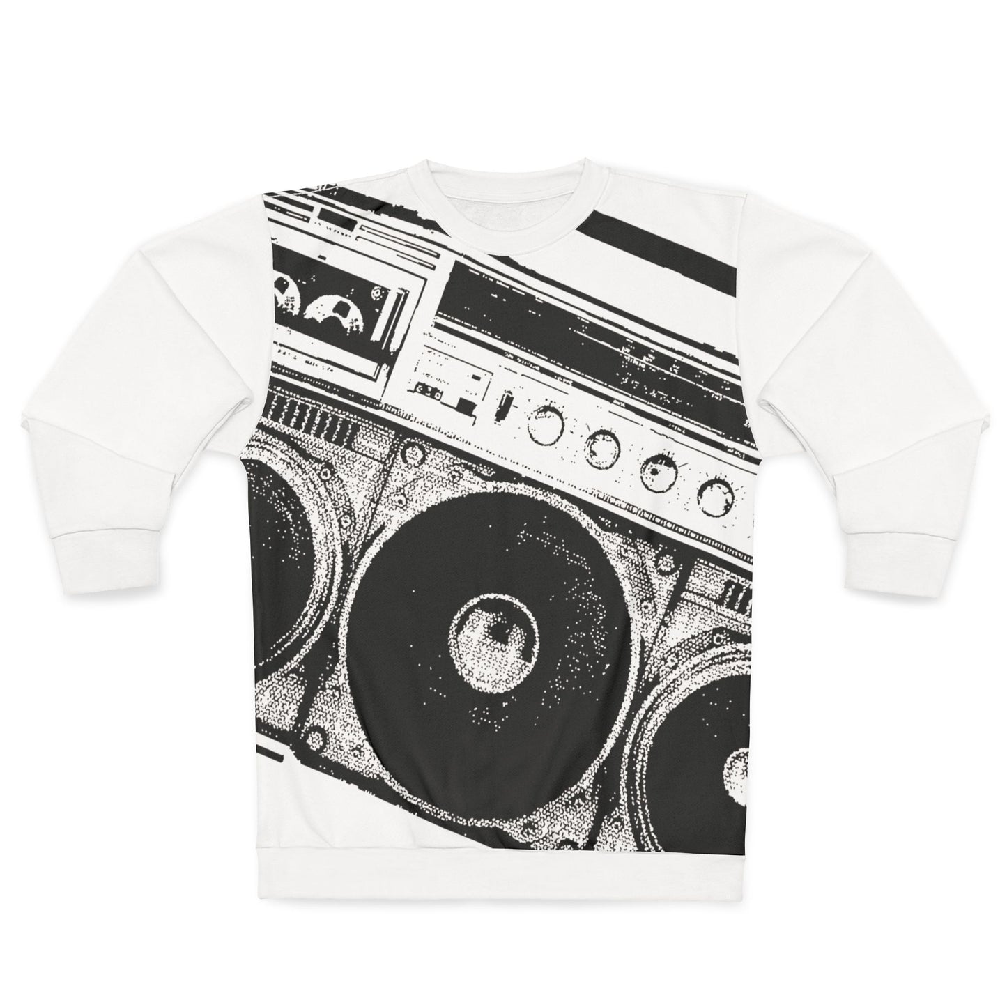 Retro Boombox Sweatshirt 2 — Vintage Music Graphic Crewneck