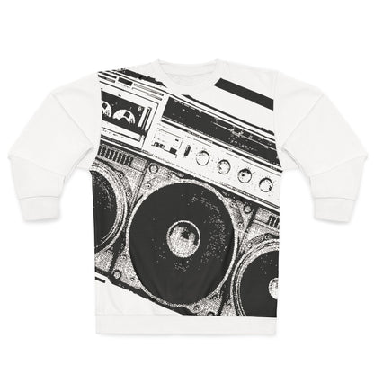Retro Boombox Sweatshirt 2 — Vintage Music Graphic Crewneck