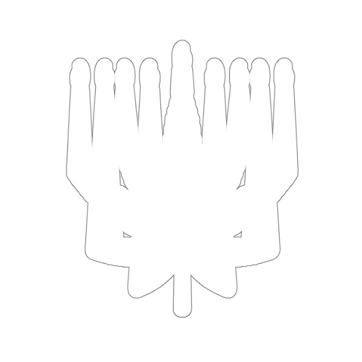 MENORAHJUANA STICKER WHITE - Kiss-Cut Stickers