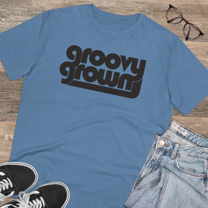 GROOVY GROWN - BLACK LOGO - Organic Creator T-shirt - Unisex