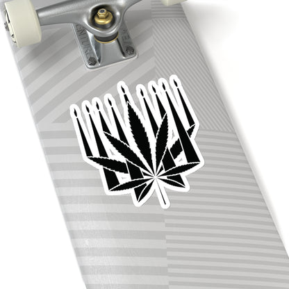 MENORAHJUANA STICKER - Kiss-Cut Stickers