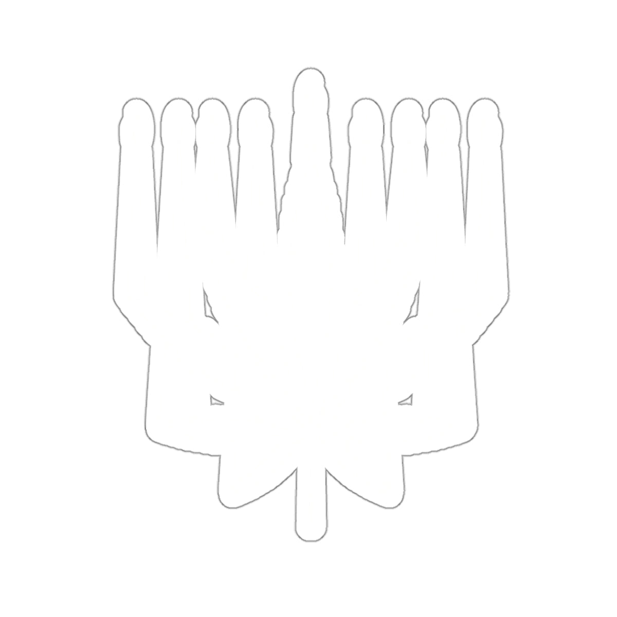 MENORAHJUANA STICKER WHITE - Kiss-Cut Stickers