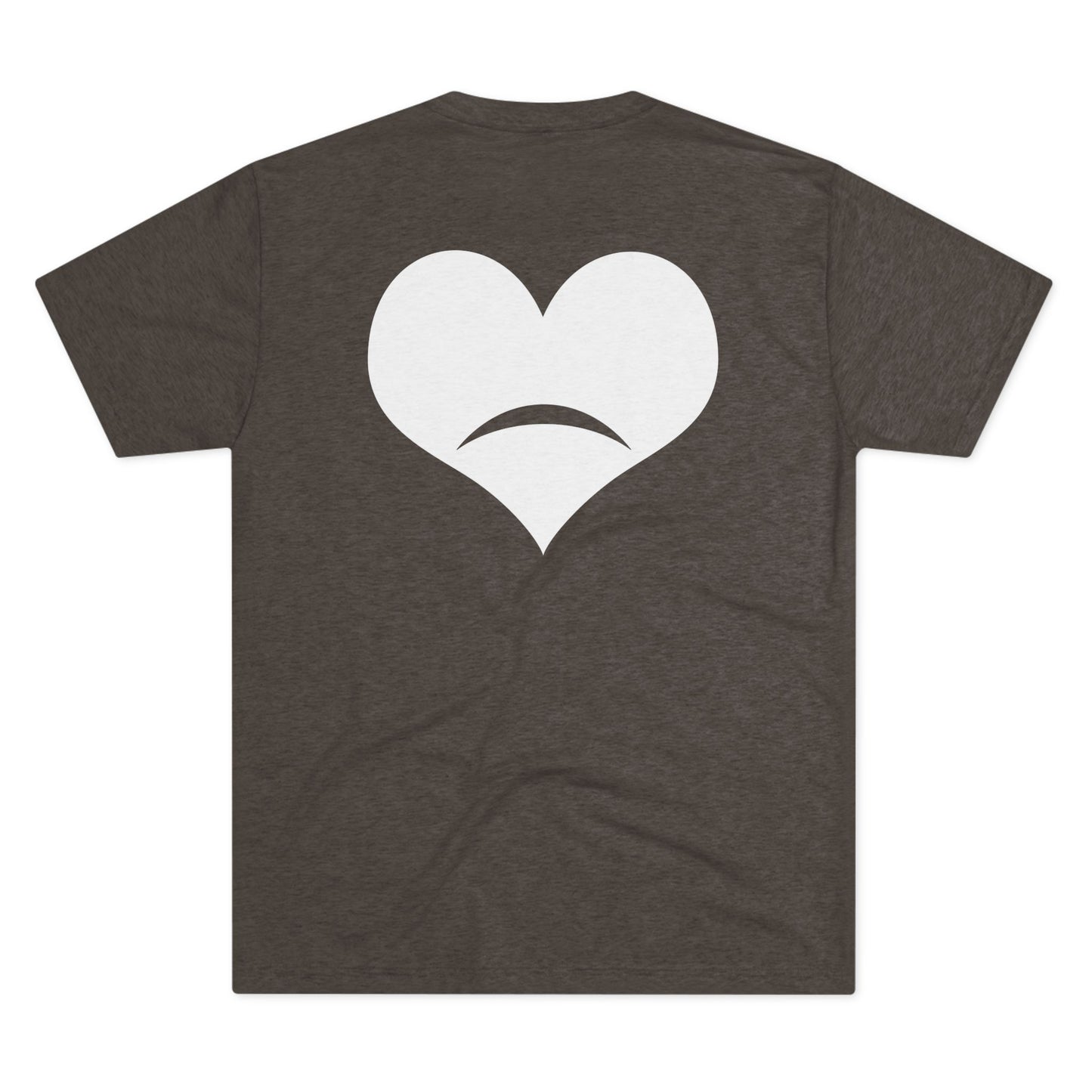 -HEART FROWN RED - Unisex Tri-Blend Crew Tee