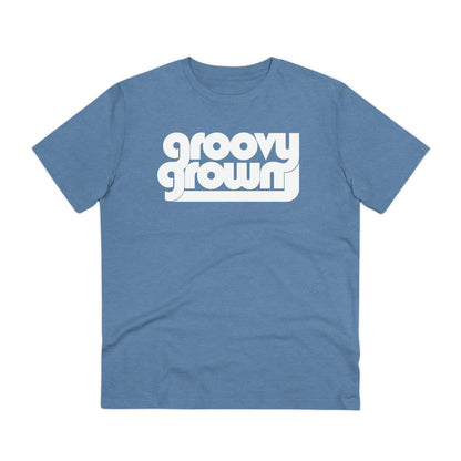 GROOVY GROWN - WHITE LOGO - Organic Creator T-shirt - Unisex