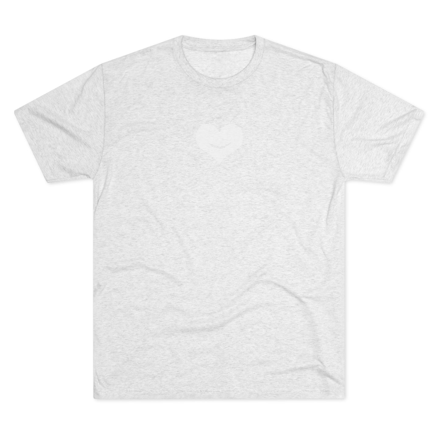 +HEART SMILE WHITE - Unisex Tri-Blend Crew Tee