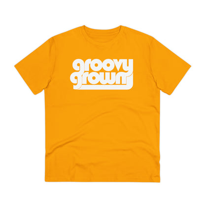 GROOVY GROWN - WHITE LOGO - Organic Creator T-shirt - Unisex