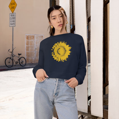 SUNFLOWER Yellow - Women's Cropped Fleece Pullover