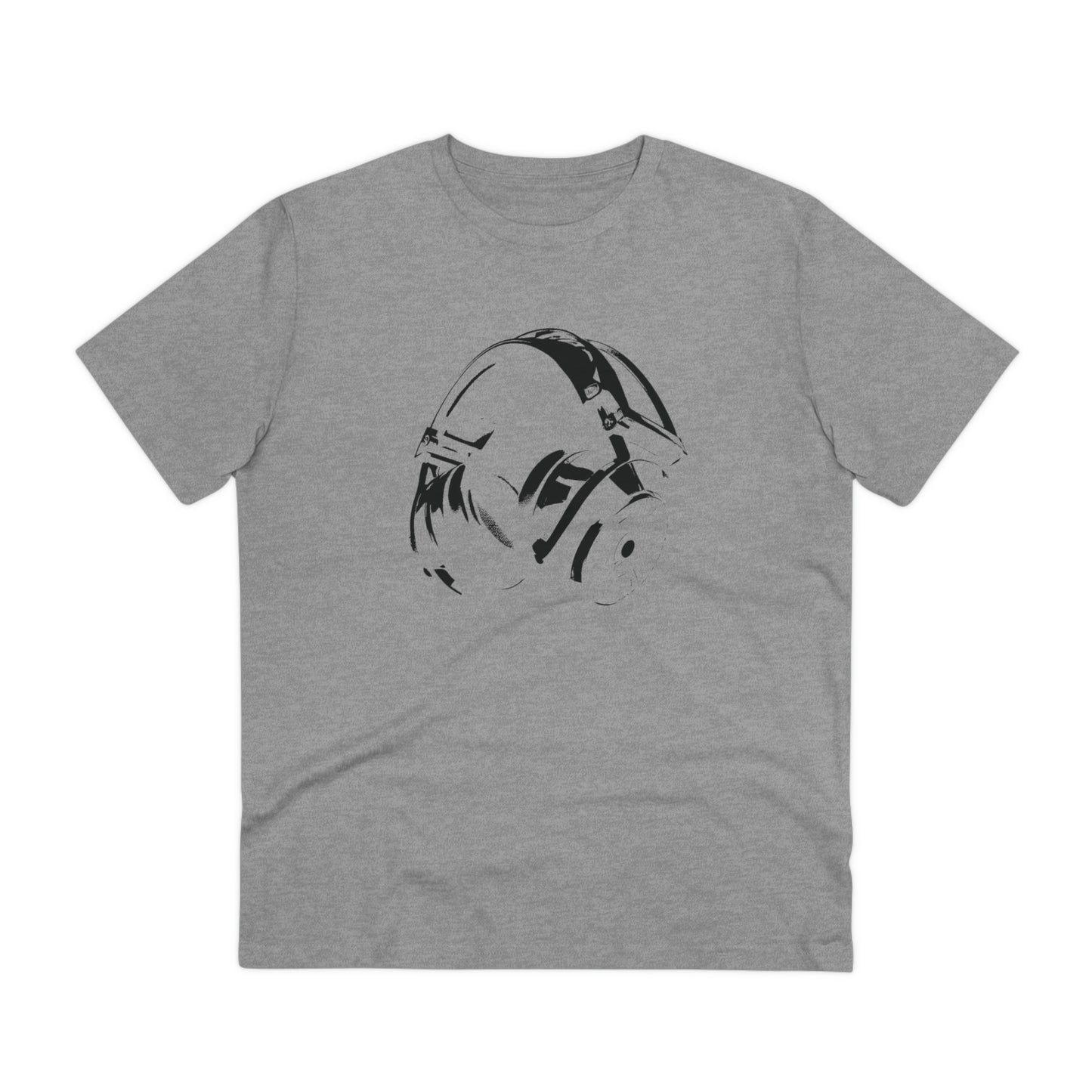 HEADPHONES - BLACK LOGO - Organic Creator T-shirt - Unisex