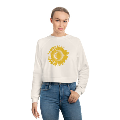 SUNFLOWER Yellow - Women's Cropped Fleece Pullover
