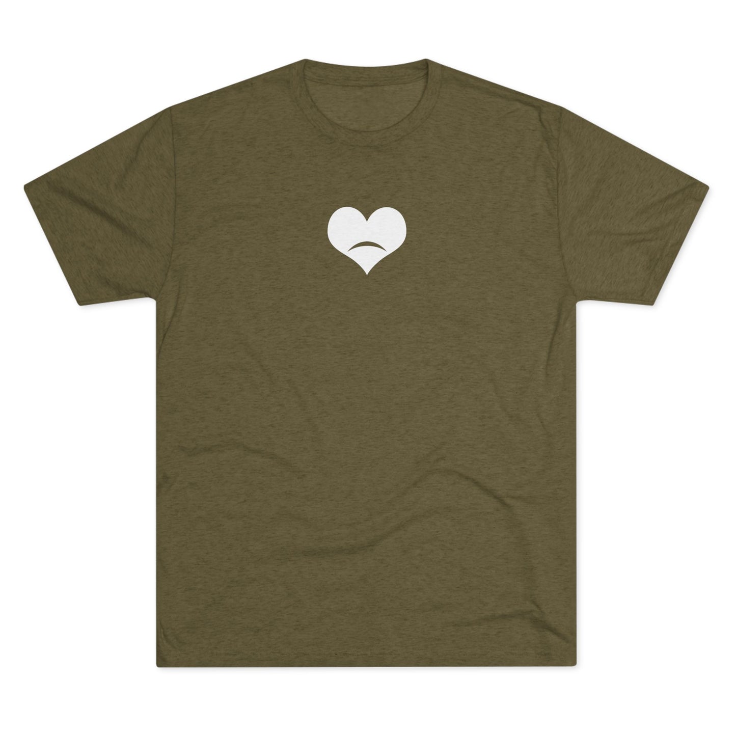 -HEART FROWN RED - Unisex Tri-Blend Crew Tee