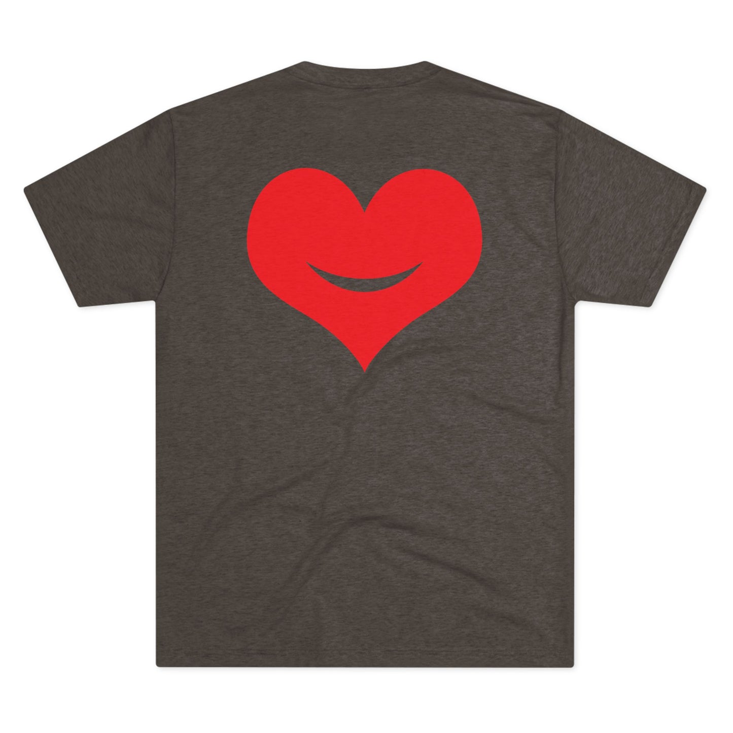 +HEART SMILE RED - Unisex Tri-Blend Crew Tee