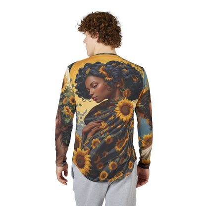 Sunflower Art Long Sleeve Shirt_2