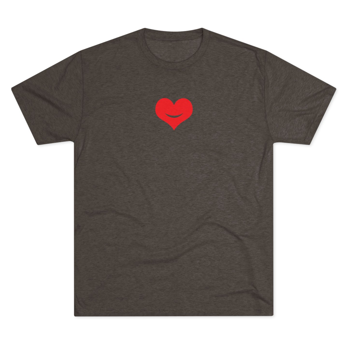 +HEART SMILE RED - Unisex Tri-Blend Crew Tee