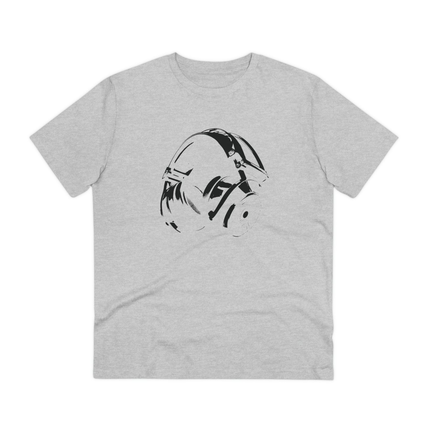 HEADPHONES - BLACK LOGO - Organic Creator T-shirt - Unisex