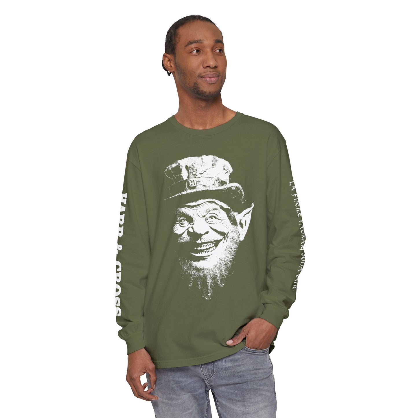 HARP & CROSS - Irish Leprechaun Graphic Long Sleeve T-Shirt-1