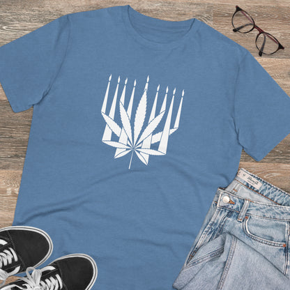 MENORAHJUANA-WHITE - Organic Creator T-shirt - Unisex