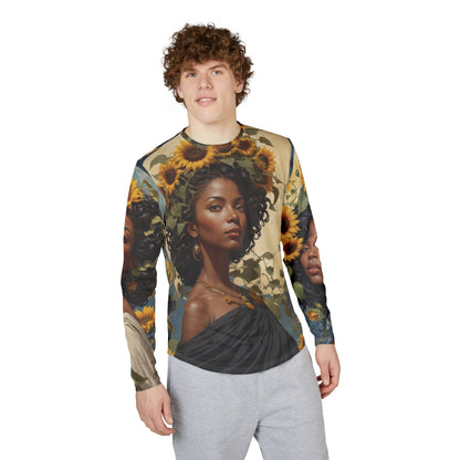 Sunflower Art Long Sleeve Shirt_2