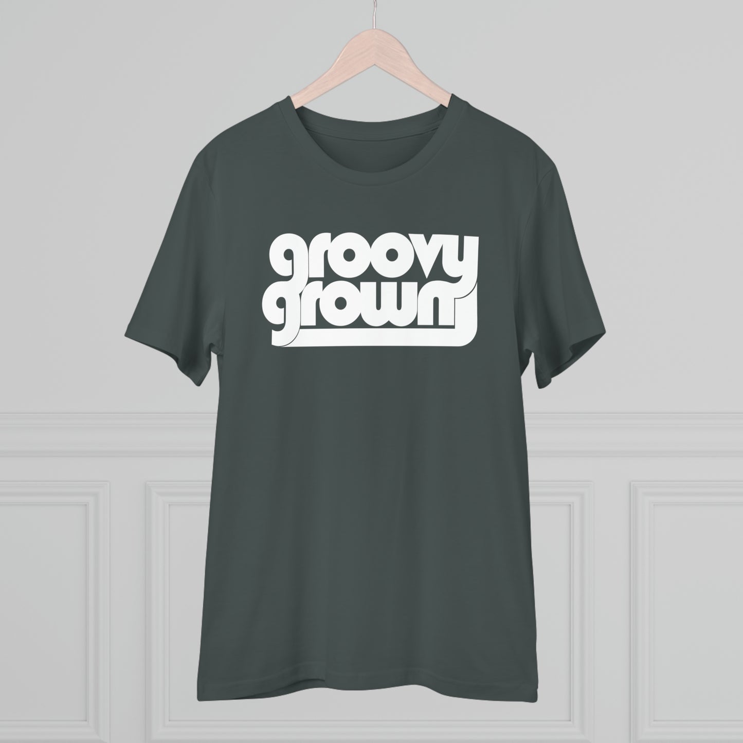 GROOVY GROWN - WHITE LOGO - Organic Creator T-shirt - Unisex