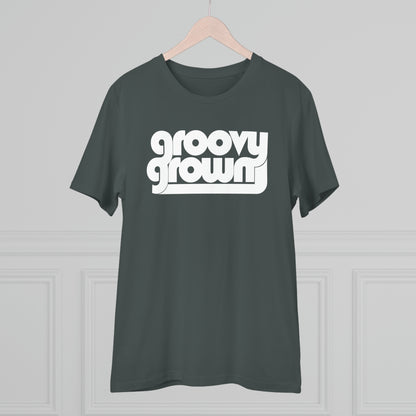 GROOVY GROWN - WHITE LOGO - Organic Creator T-shirt - Unisex