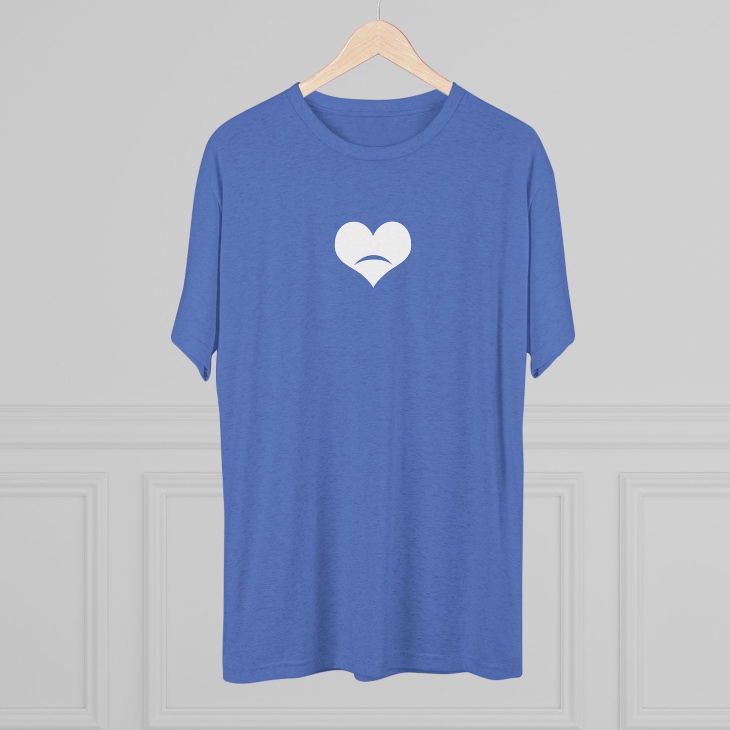 -HEART FROWN RED - Unisex Tri-Blend Crew Tee