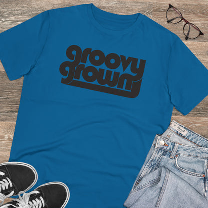 GROOVY GROWN - BLACK LOGO - Organic Creator T-shirt - Unisex