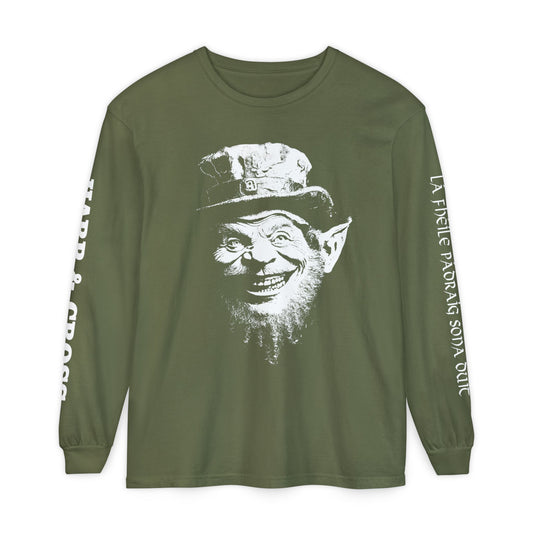 HARP & CROSS - Irish Leprechaun Graphic Long Sleeve T-Shirt-1
