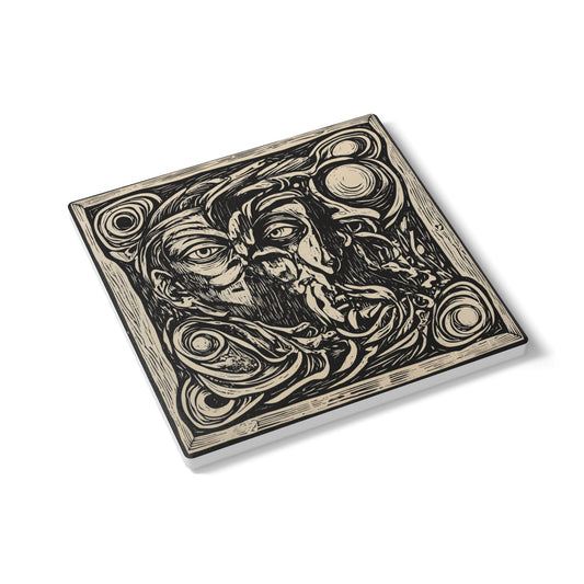 Artistic Ceramic Coaster - Abstract Design