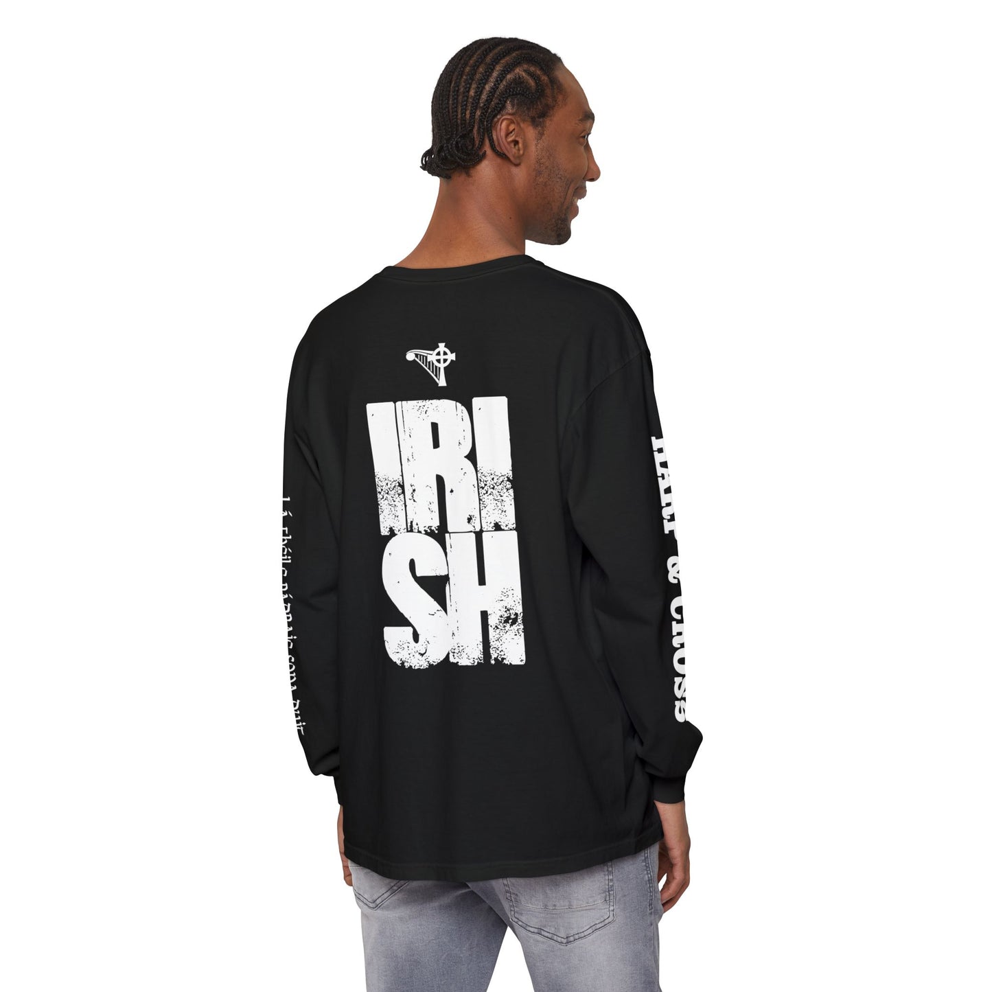 HARP & CROSS - Irish Leprechaun Graphic Long Sleeve T-Shirt-1