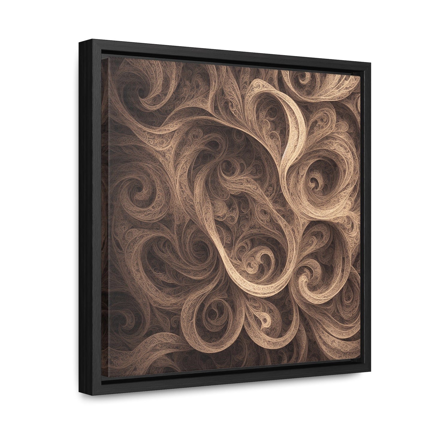 SEPIA SWIRL - Gallery Canvas Wraps, Square Frame