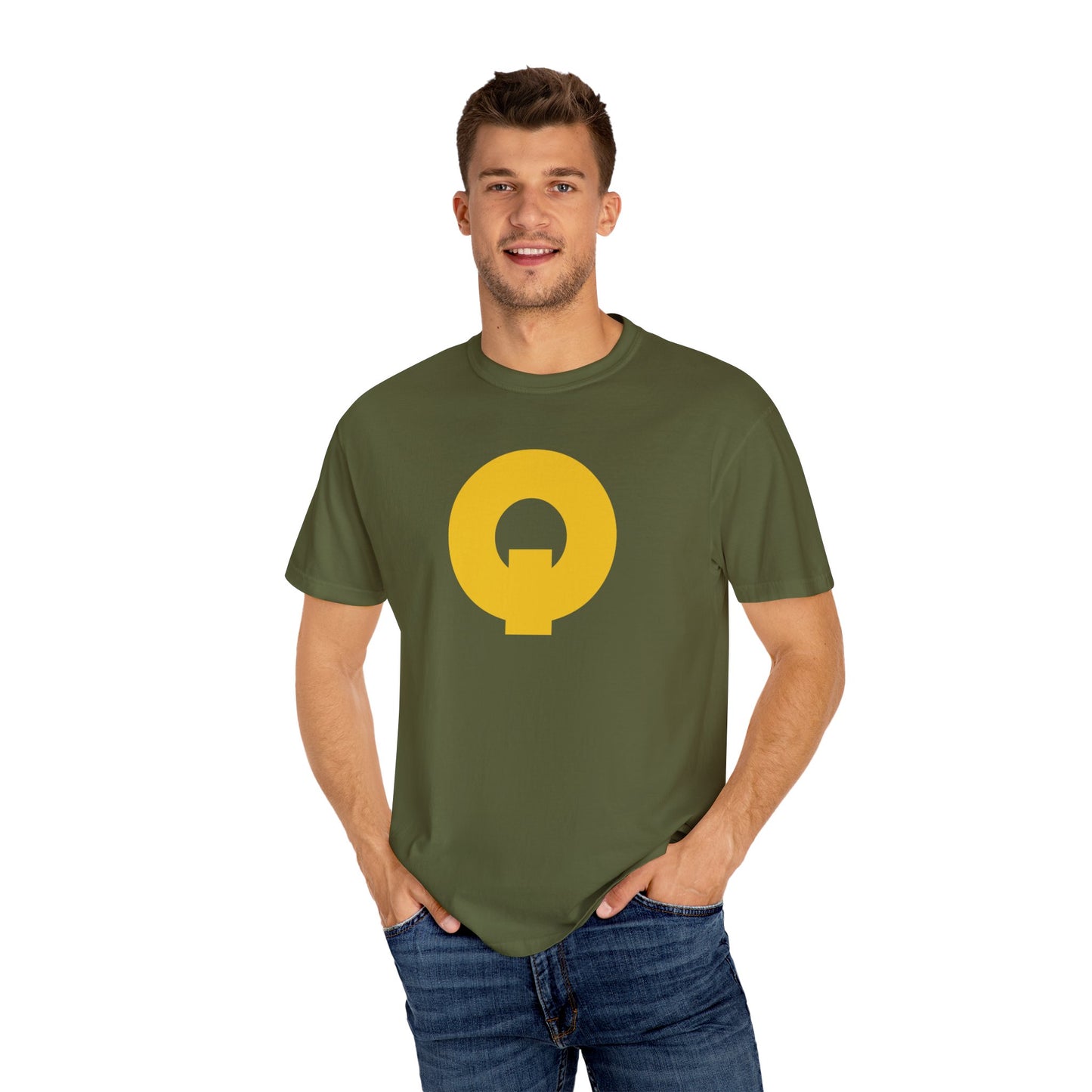 QUANTUM TRAINING - YELLOW LOGO Unisex Garment-Dyed T-shirt