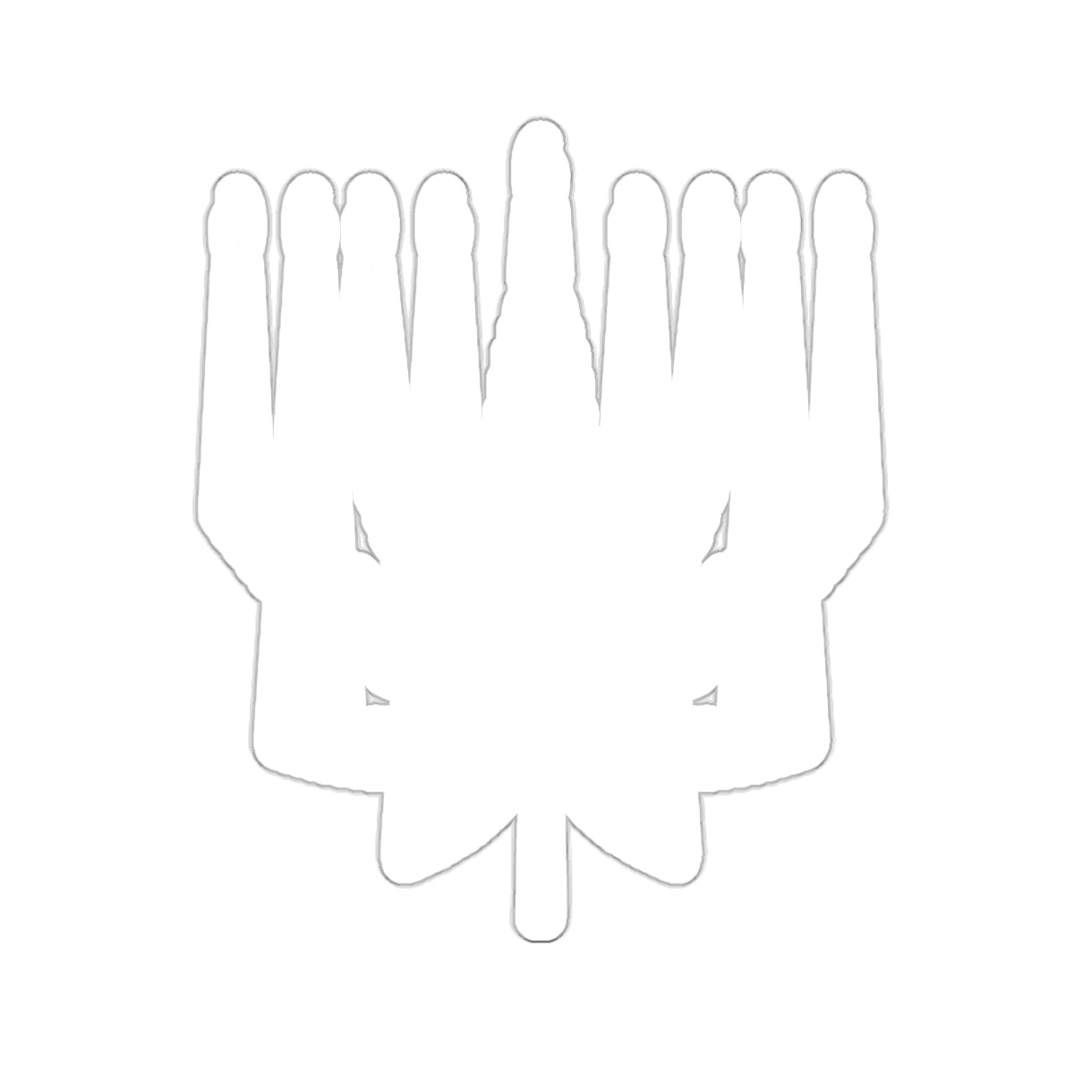 MENORAHJUANA STICKER WHITE - Kiss-Cut Stickers