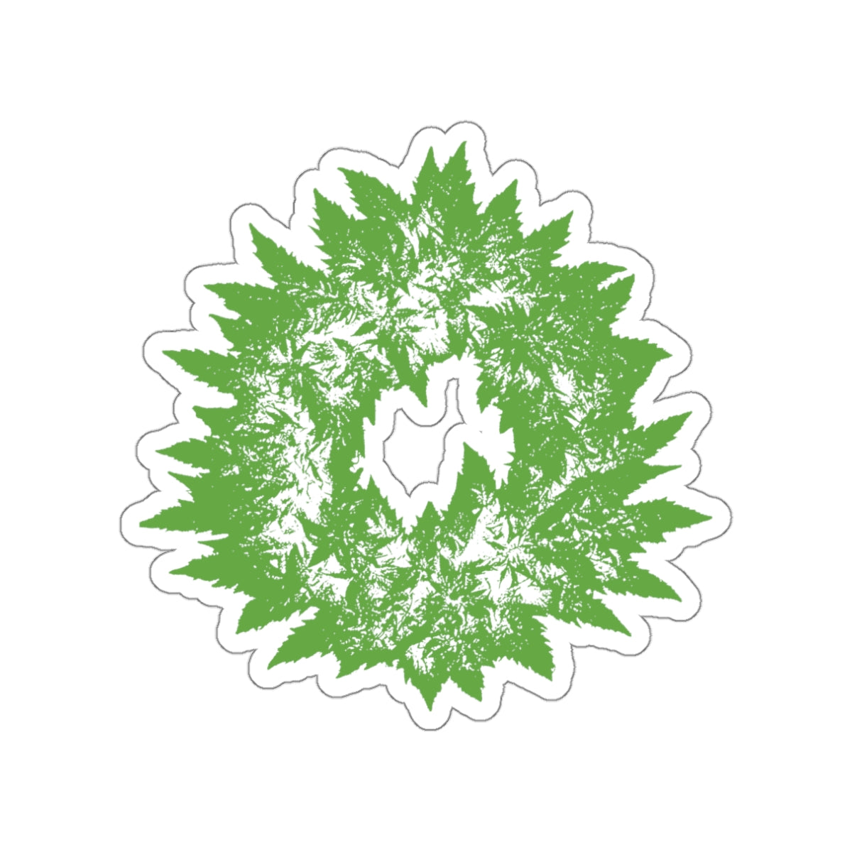 GREEN WREATH - Die-Cut Stickers