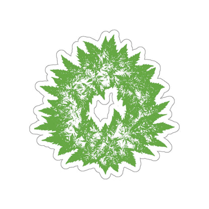 GREEN WREATH - Die-Cut Stickers