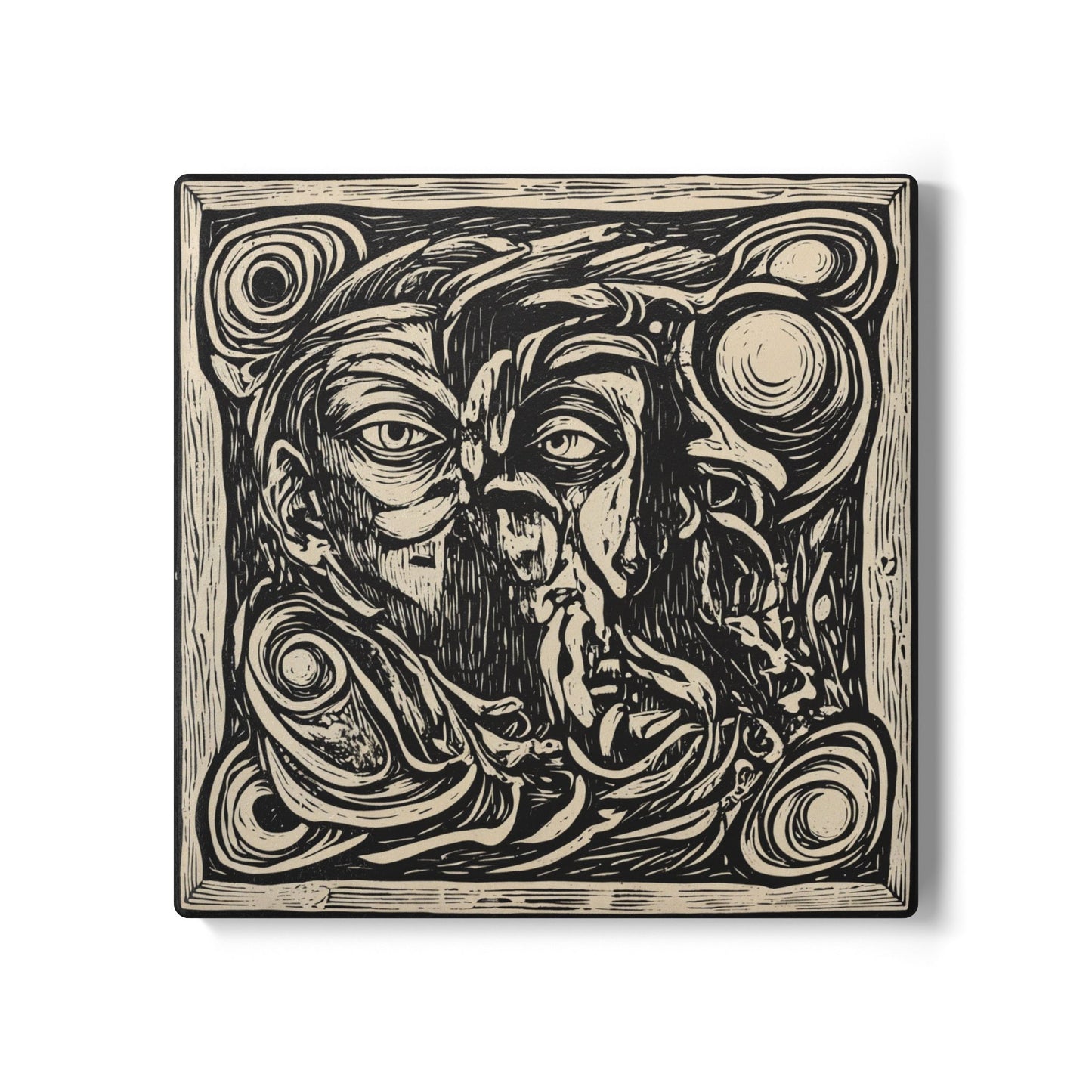 Artistic Ceramic Coaster - Abstract Design