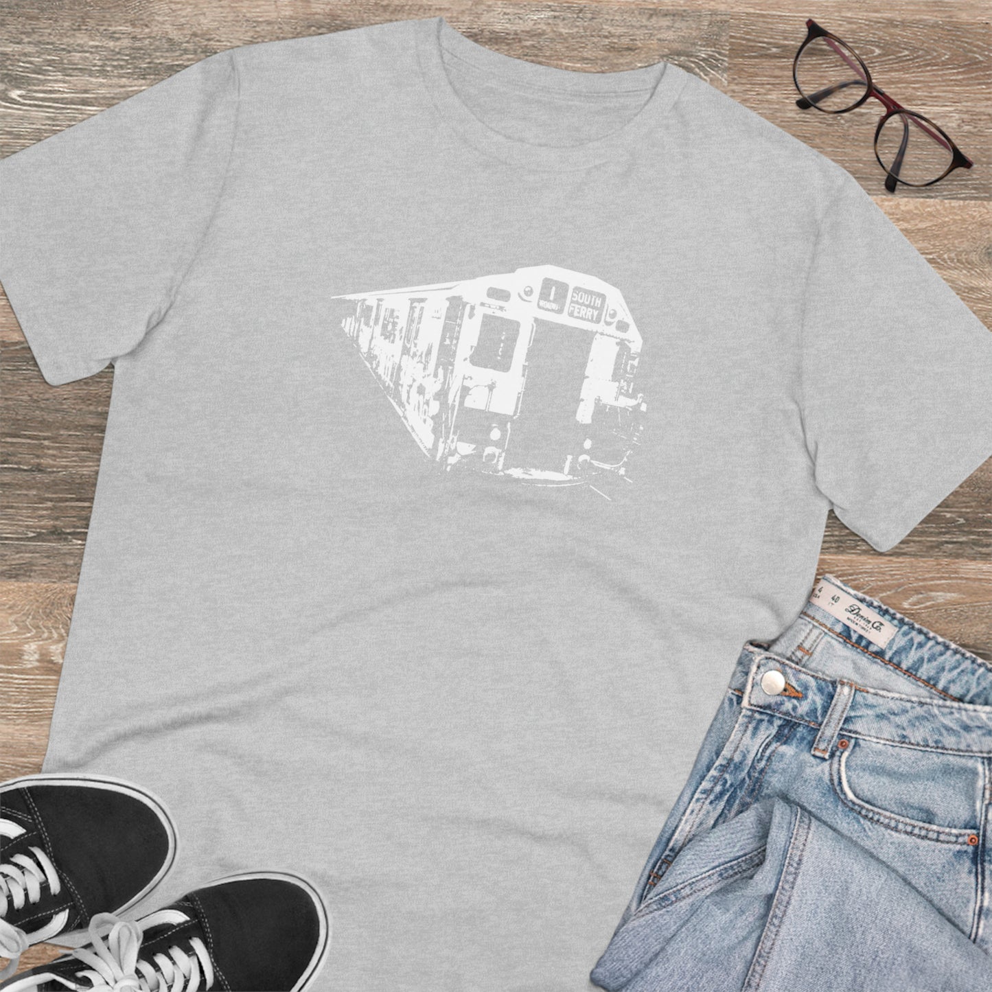 1 Train (WHITE) - Organic Creator T-shirt - Unisex