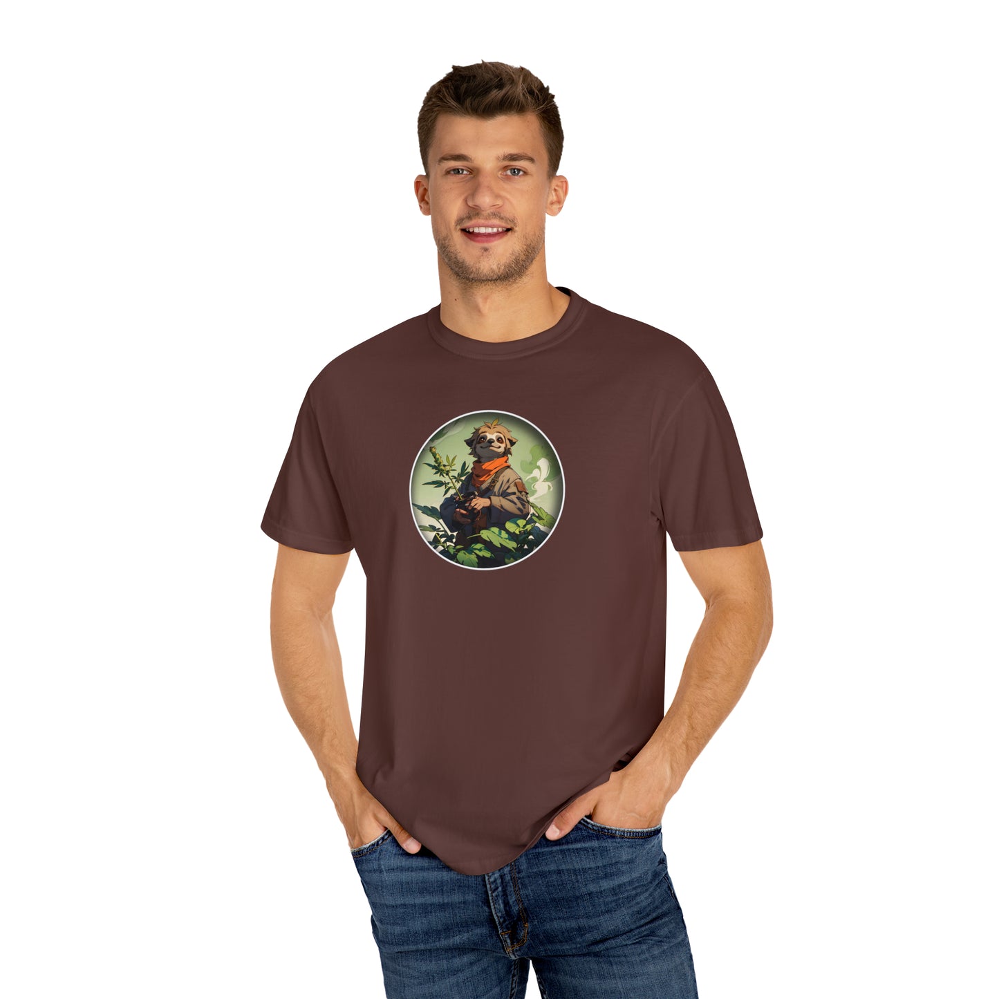 SLEEPY SLOTH - Unisex Garment-Dyed T-shirt - COLOR